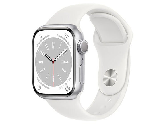 Apple Watch Series 8 41mm (GPS Only) Silver Alu Case with White Sport Band (M/L)