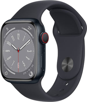 Apple Watch Series 8 41mm (GPS + Cellular) Midnight Alu Case with Midnight Sport (S/M) - Open Box