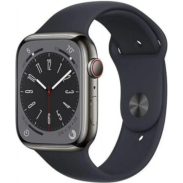 Apple Watch Series 8 45mm (GPS + LTE) Graphite Stainless Case with Midnight Sport Band (M/L)