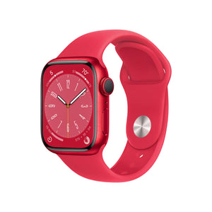 Apple Watch Series 8 41mm (GPS Only) Red Alu Case with Red Sport Band (S/M)