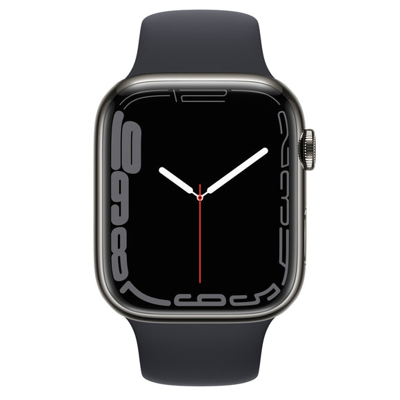 Apple Watch Series 7 45mm (GPS + LTE) Graphite Stainless Case with Midnight Spor