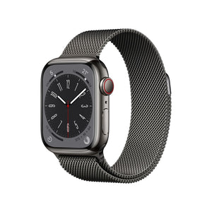 Apple Watch Series 8 41mm (GPS + Cellular) Graphite Stainless Case with Graphite Milanese Loop - Open Box