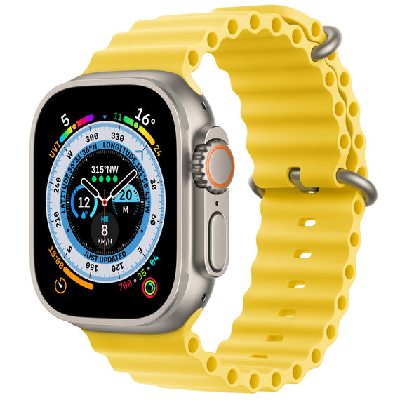 Apple Watch Ultra 49mm (GPS + LTE) Titanium Case with Yellow Ocean Band -