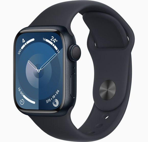 Apple Watch Series 9 41mm (GPS) Midnight Alu Case with Midnight Sport Band (S/M)