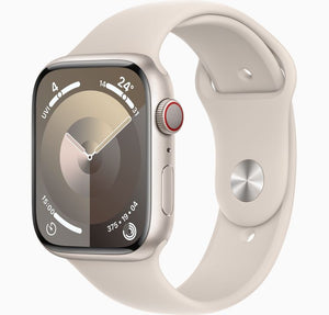 Apple Watch Series 9 41mm (GPS) Starlight Alu Case with Starlight Sport Band (S/M)