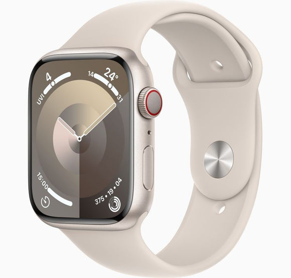 Apple Watch Series 9 41mm (GPS) Starlight Alu Case with Starlight Sport Band (S/M)