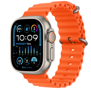 Apple Watch Ultra 2 49mm (GPS + LTE) Titanium Case with Orange Ocean Band