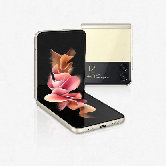 Samsung Galaxy Z Flip3 5G SM-F711W 128GB Cream (Unlocked) Good-Fair Cond