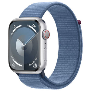 Apple Watch Series 9 45mm (GPS + LTE) Silver Alu Case with Winter Blue Sport Loop - Open Box