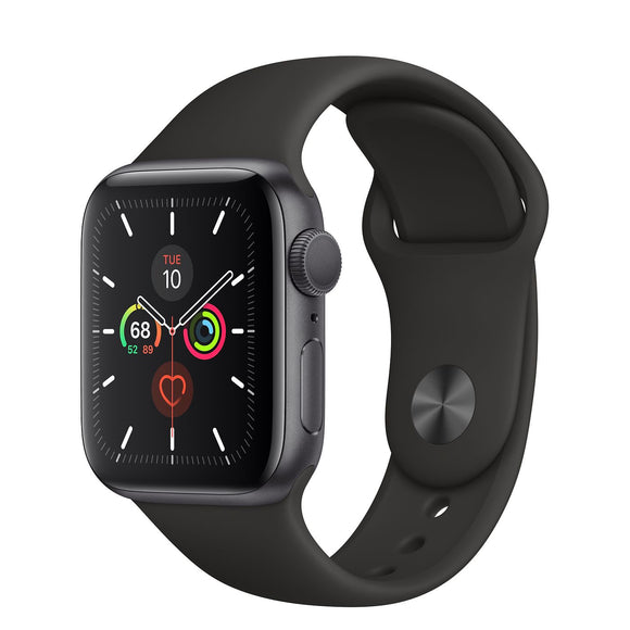 Apple Watch Series 5 44mm (GPS) Space Grey Alu Case w/ Black Sport Band - Good C