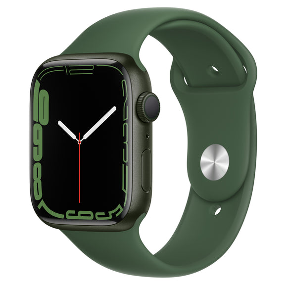 Apple Watch Series 7 45mm (GPS Only) Green Alu Case with Clover Sport Band - New