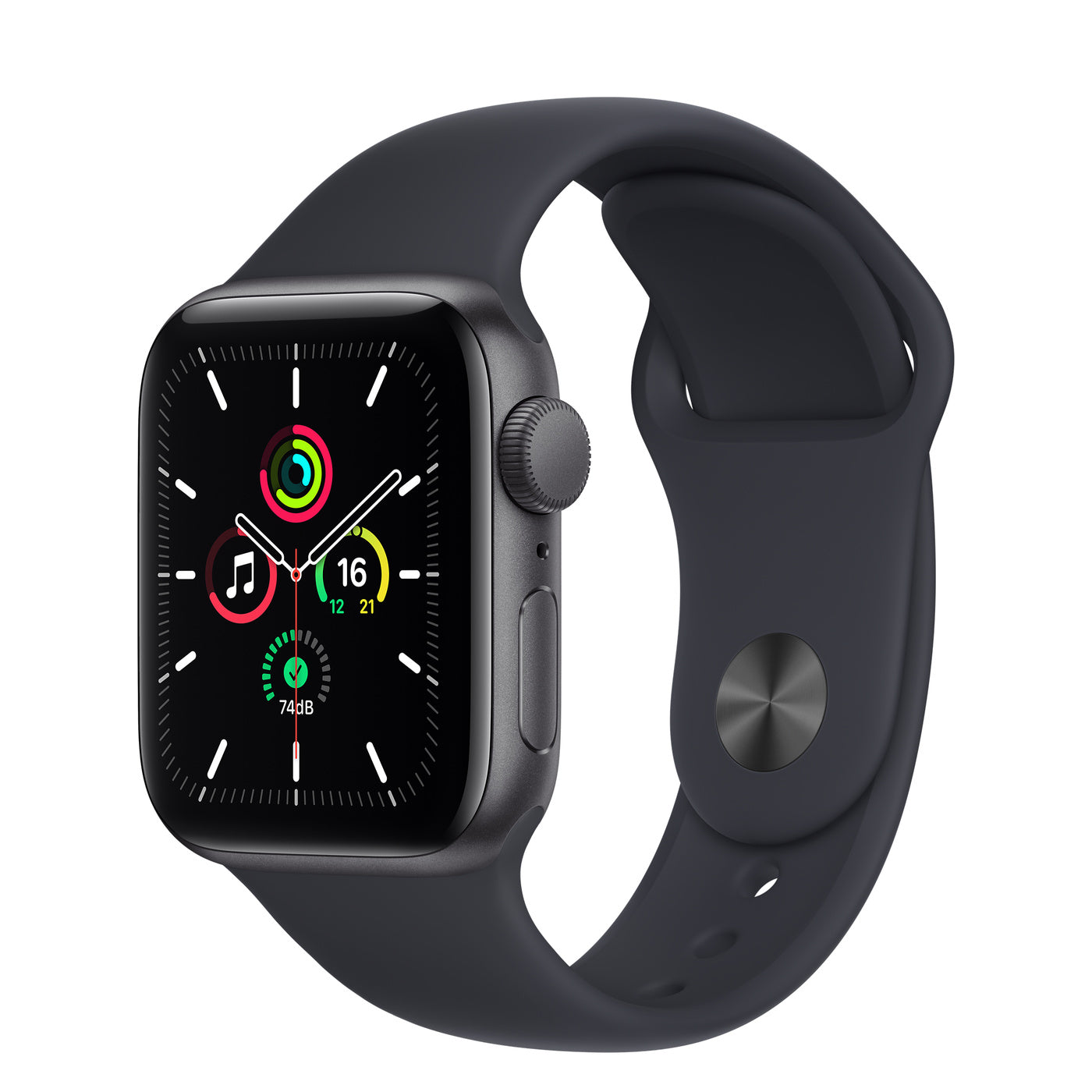 Apple Watch SE 40mm (GPS) Space Grey Aluminum Case w/ Black Sport Band -