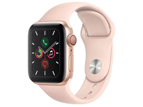 Apple Watch Series 5 40mm (GPS + Cell) Gold Alu Case w/ Pink Sand Sport Band - V